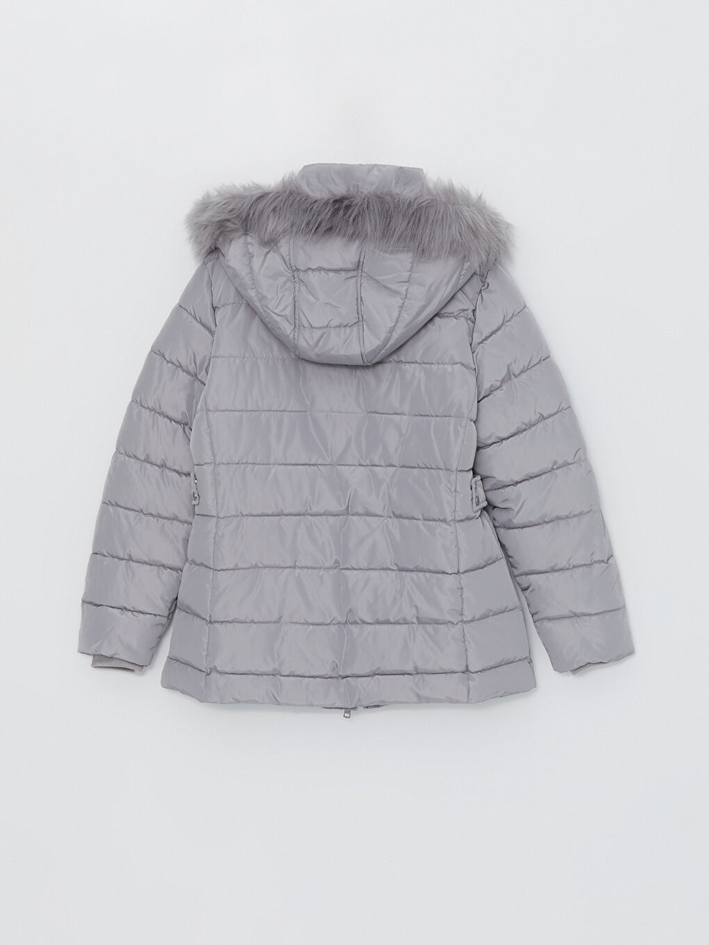 Women's Hooded Plain Puffer Coat-8