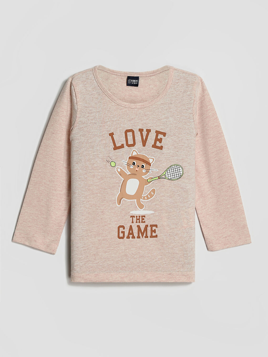 Crew Neck Printed Long Sleeve Girls' Pyjama Set-1