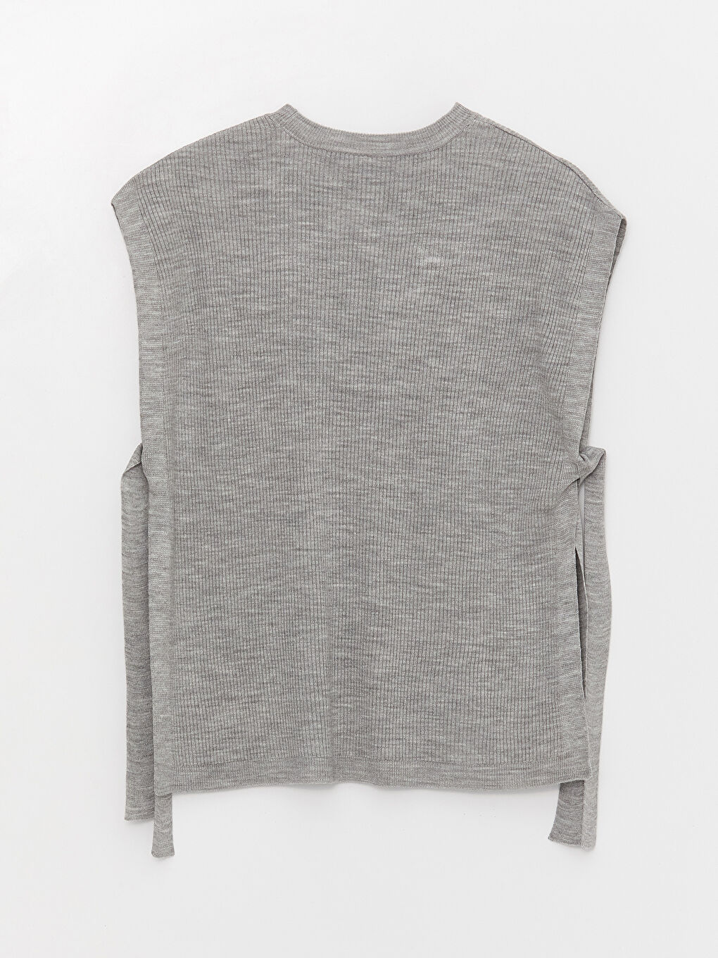 Women's Crew Neck Plain Knitwear Sweater Vest-6