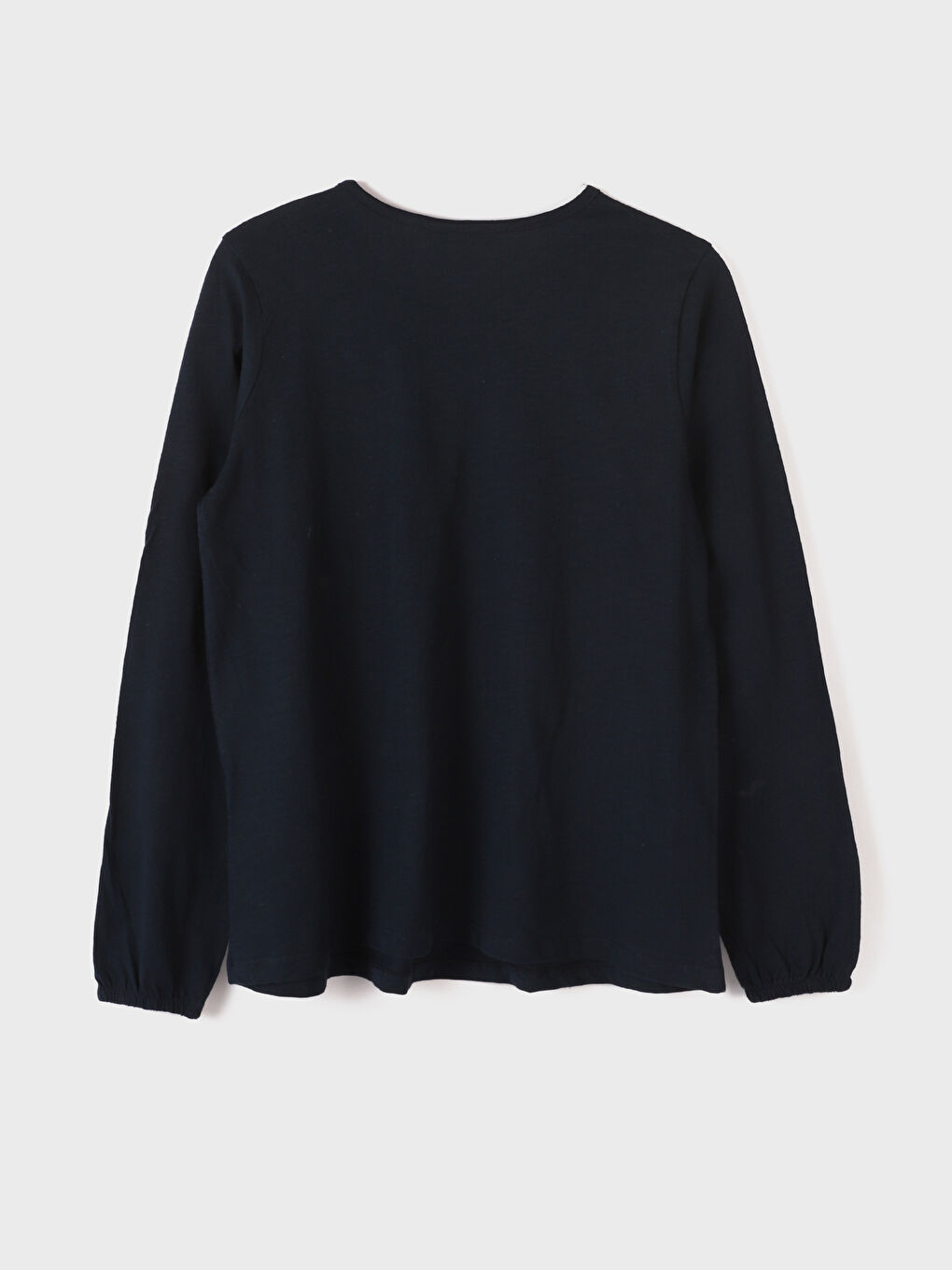 بلوزة كم طويل مطرزة بياقة دائرية للسيدات-3