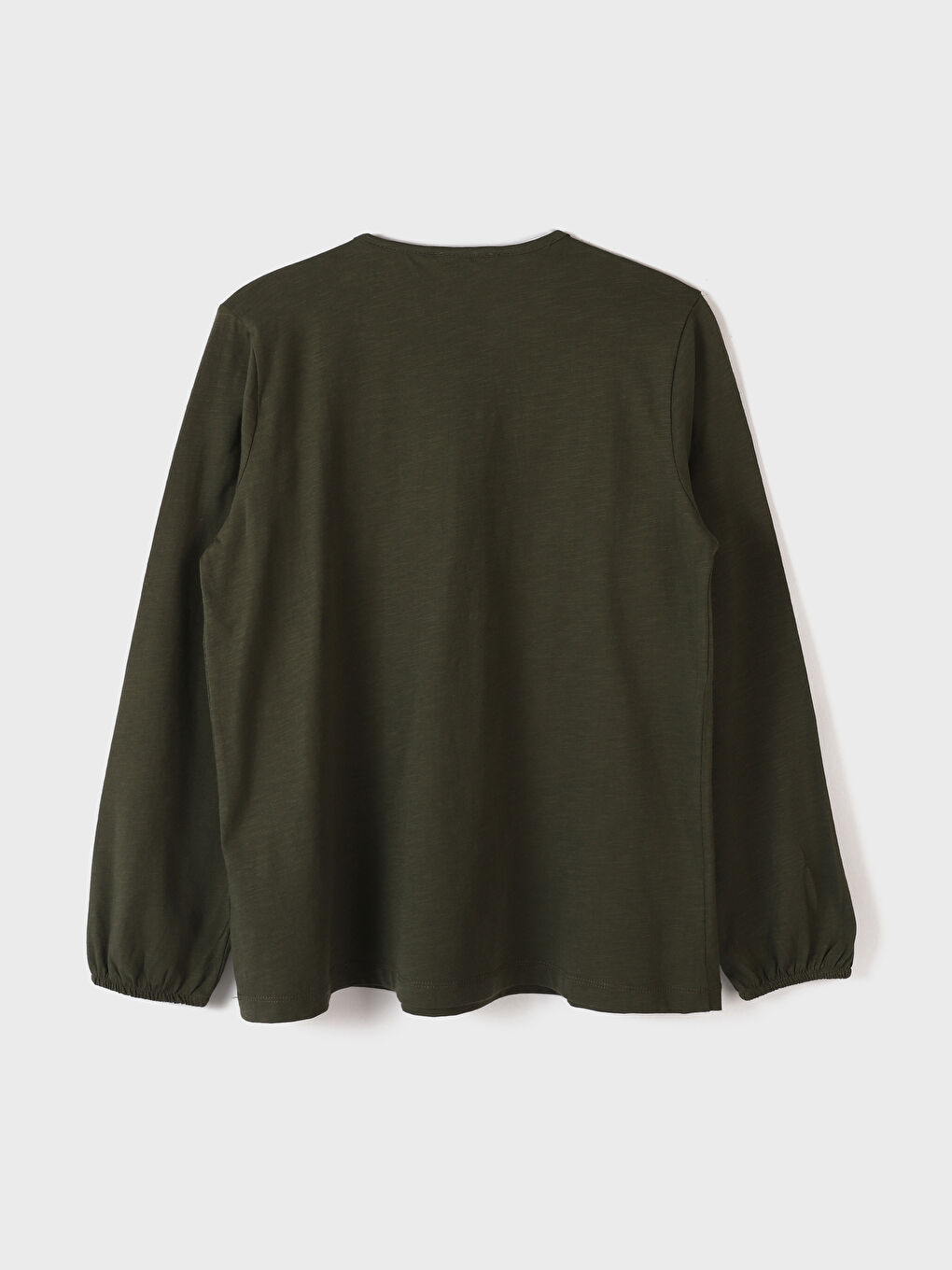 Crew Neck Embroidered Long Sleeve Women's Blouse-3
