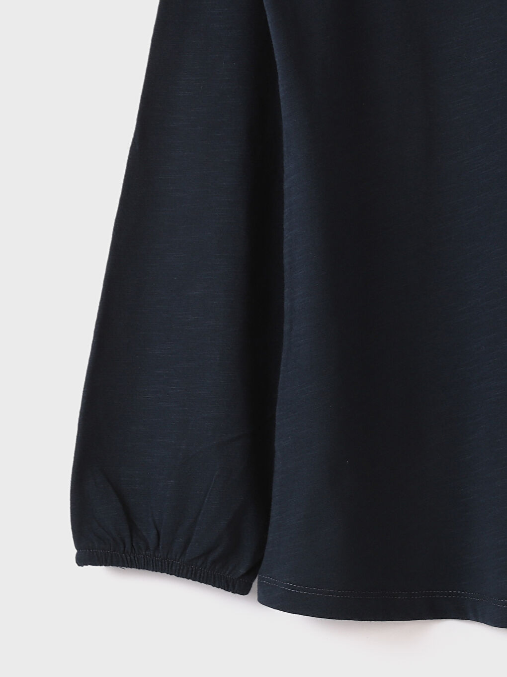 Tie Collar Embroidered Long Sleeve Viscose Women's Blouse-2