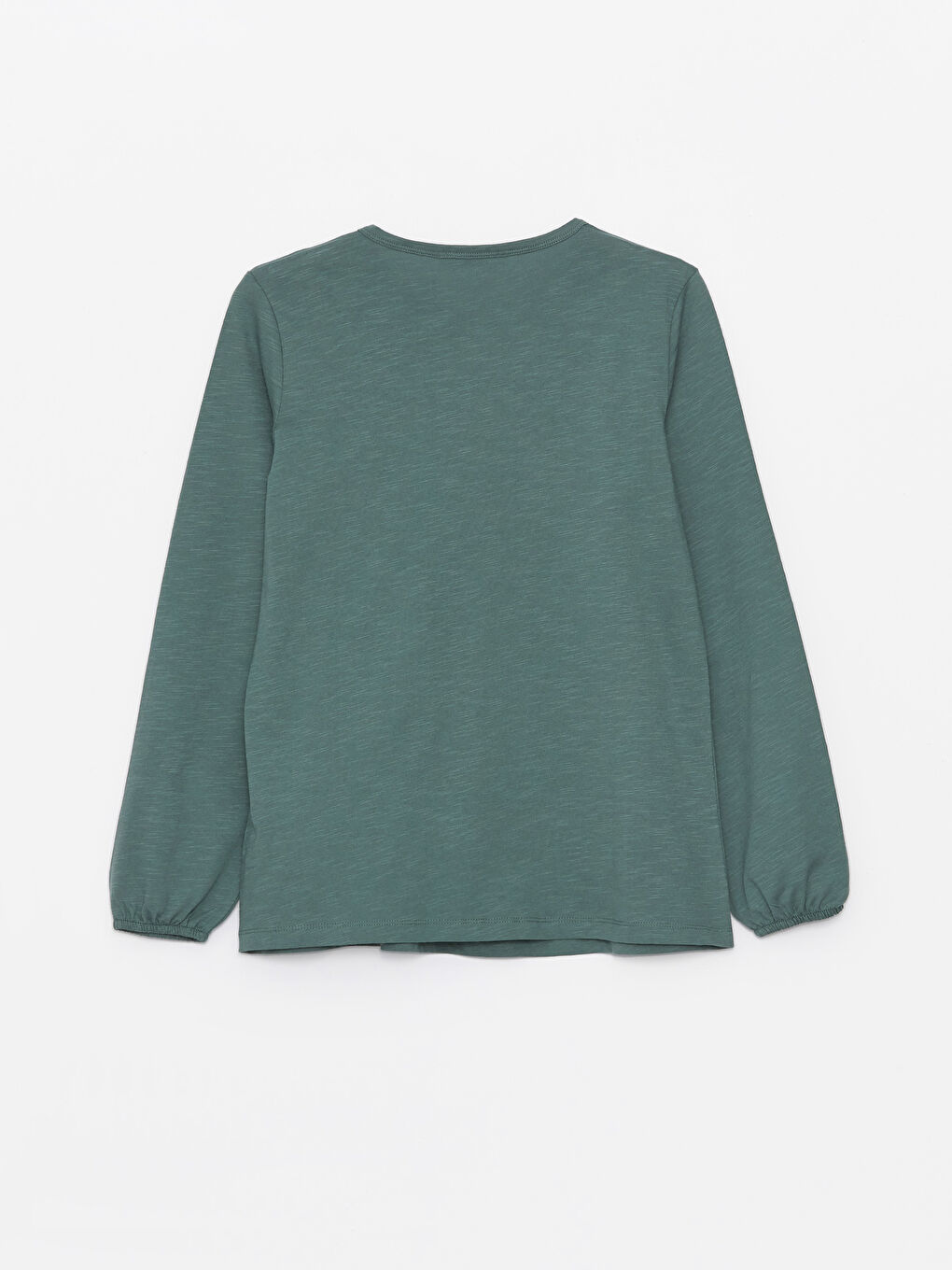 Crew Neck Patterned Long Sleeve Women's Blouse-6