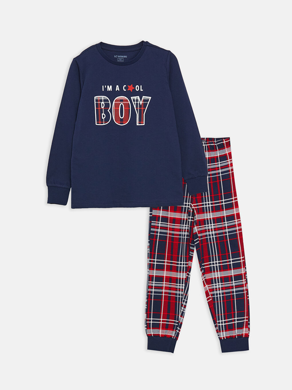 LCW Kids Ensemble de pyjama pour Garçons à col rond imprimé à manches longues -W3DB00Z4-JC7