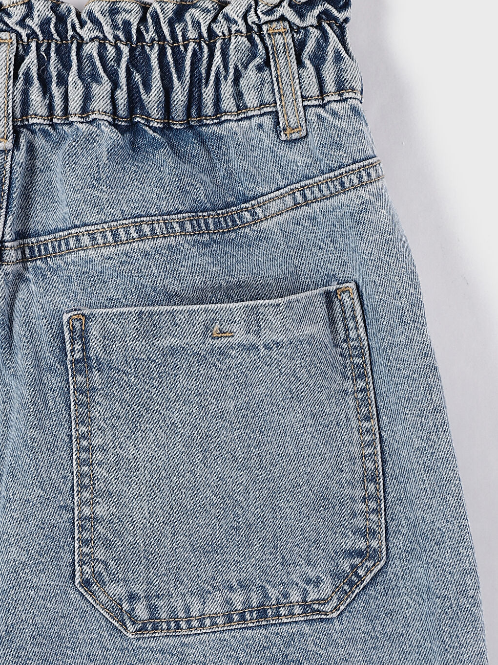 Jean Coupe Carotte à Taille Élastiquée pour Femmes-2