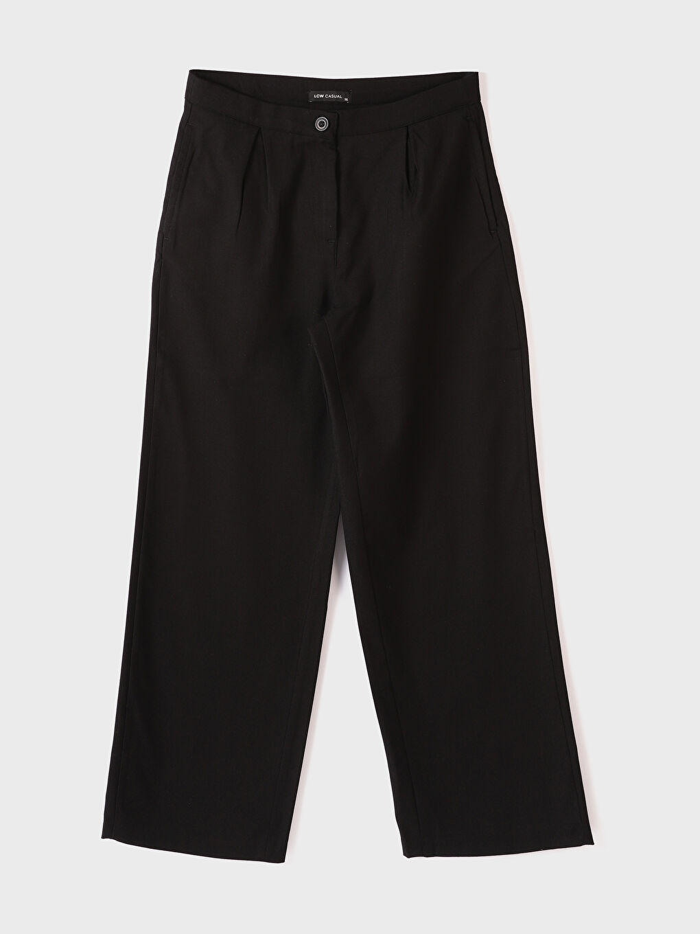 Women's High Waist Regular Fit Plain Trousers