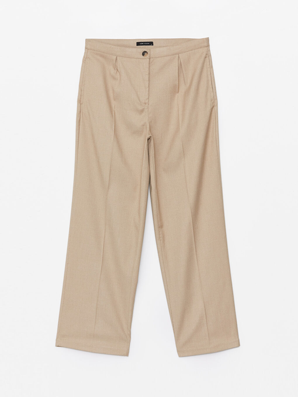 Women's High Waist Regular Fit Plain Trousers