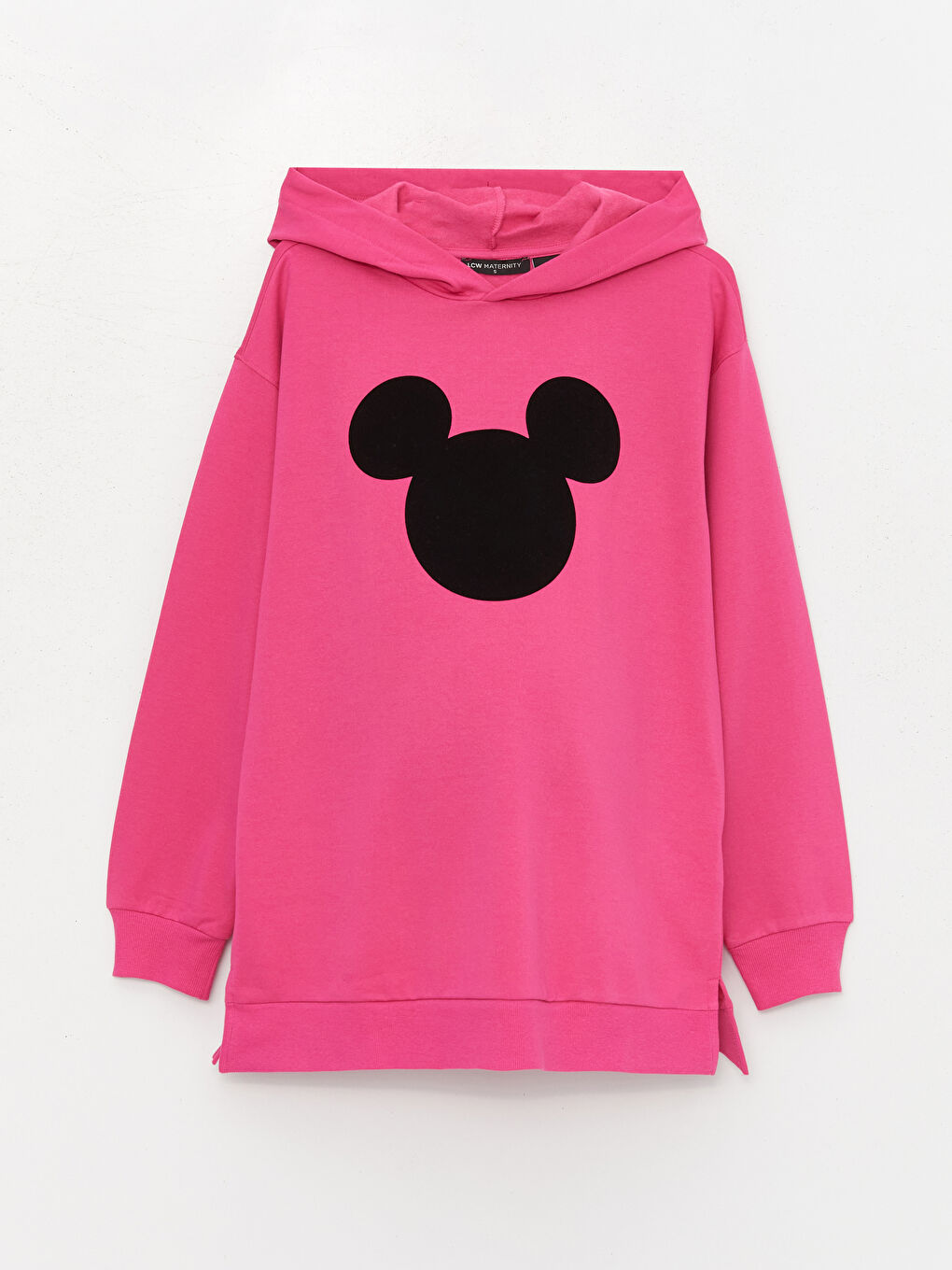 LCWAIKIKI Maternity Fuşya Mickey Mouse Baskılı Uzun Kollu Hamile Hoodie - 5