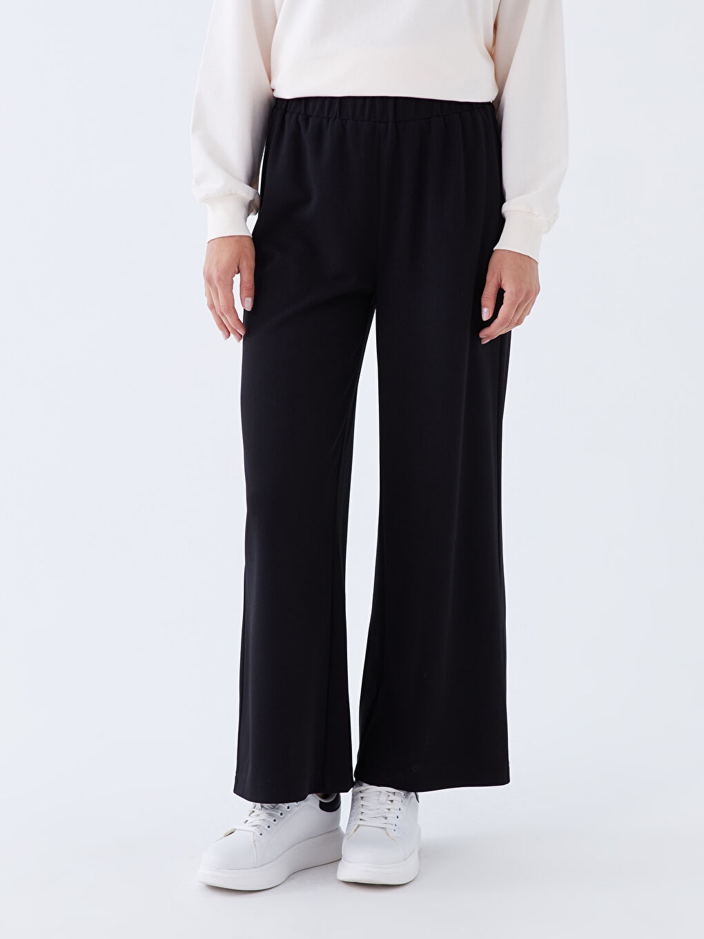 Elasticated Waist Relaxed Fit Women's Trousers -W3DB60Z8-RQL