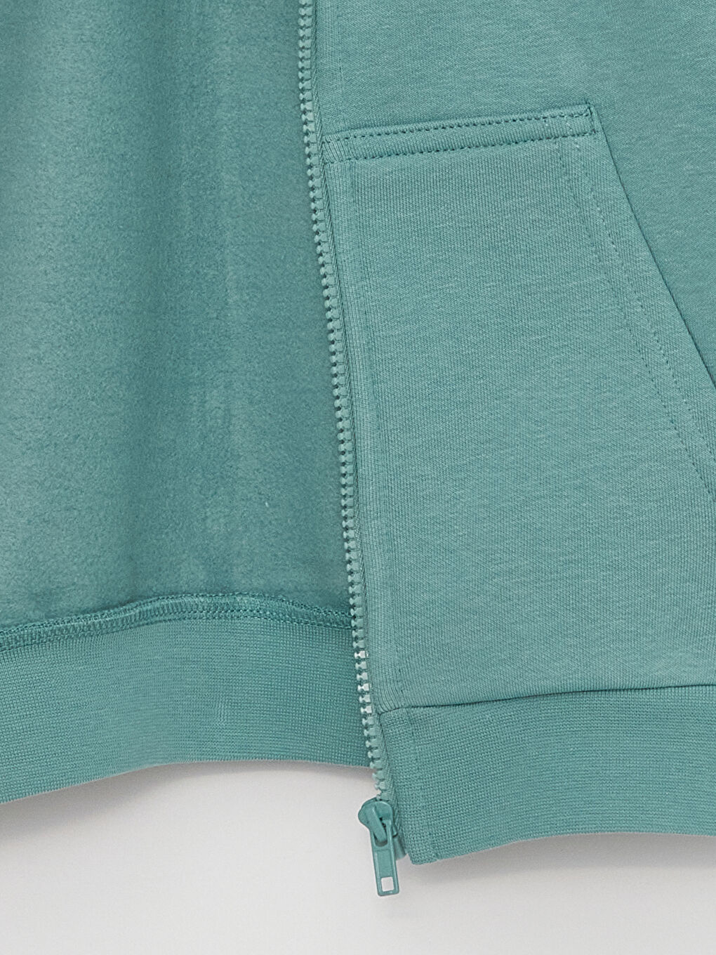 Hooded Printed Long Sleeve Boys' Zippered Sweatshirt-1