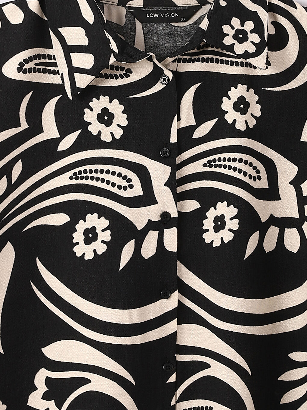 Patterned Long Sleeve Women's Shirt-2