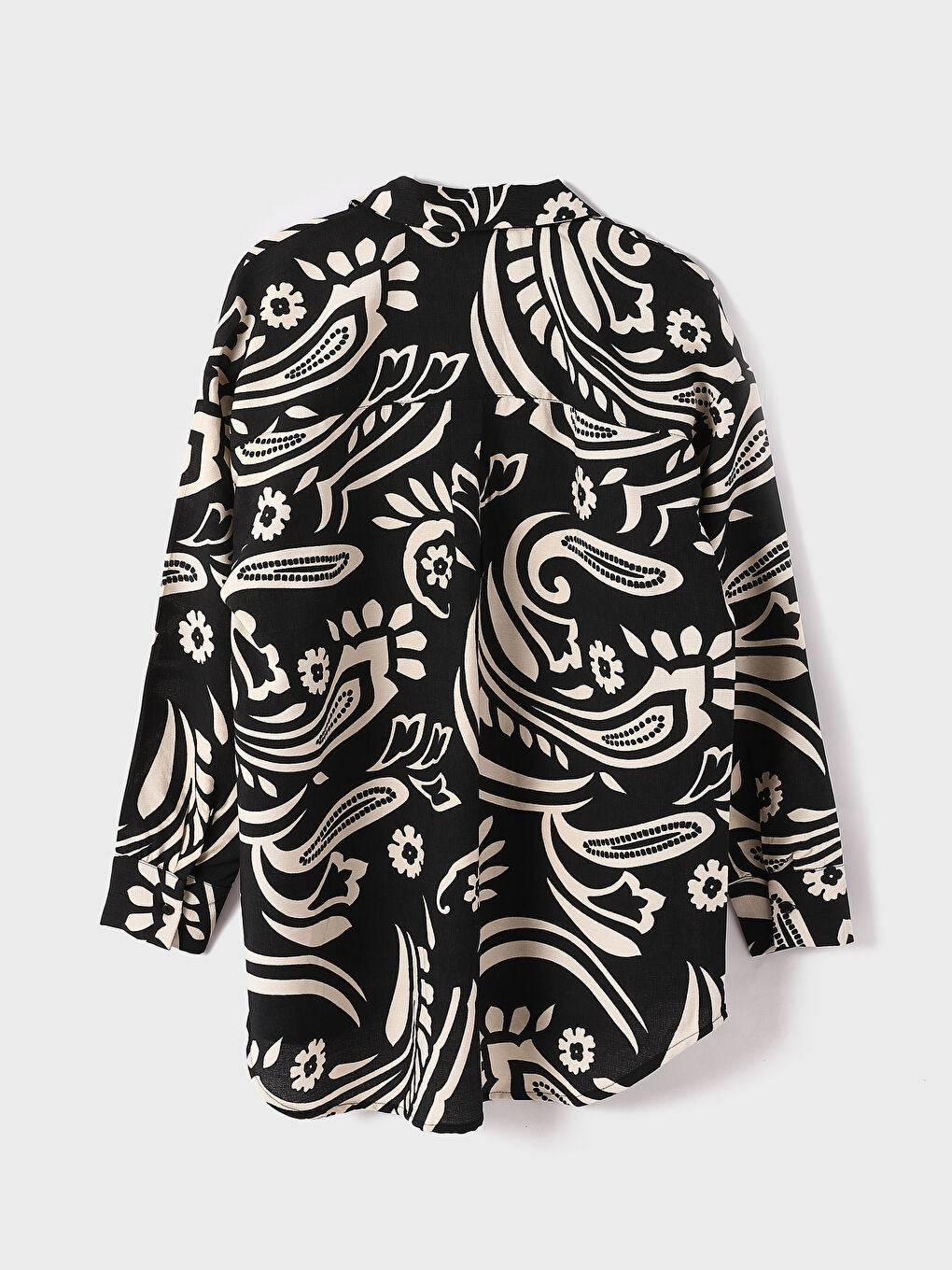 Patterned Long Sleeve Women's Shirt-1