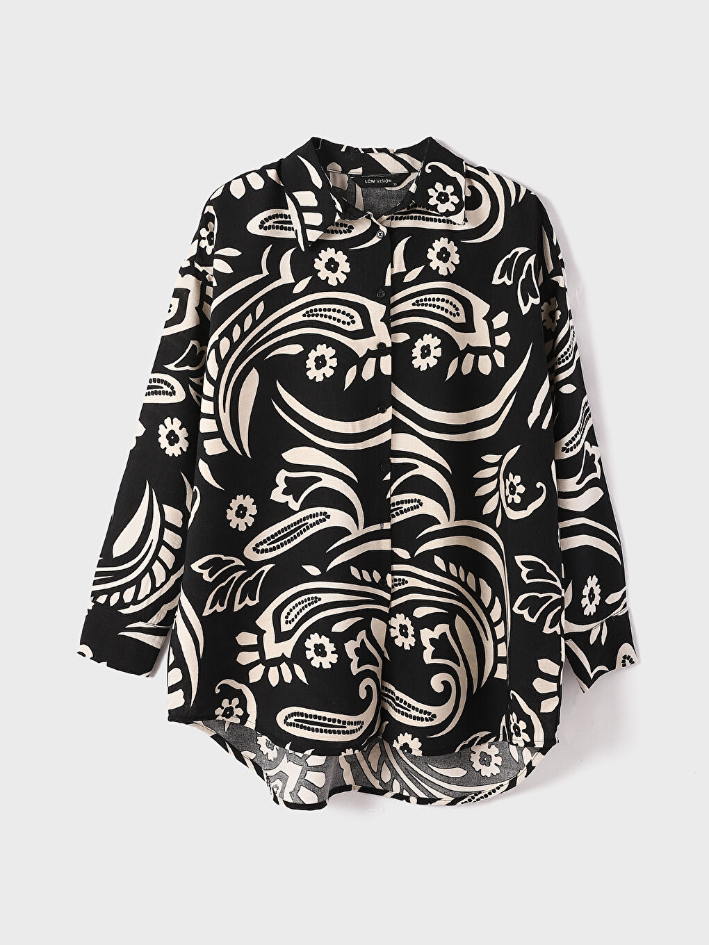 Patterned Long Sleeve Women's Shirt