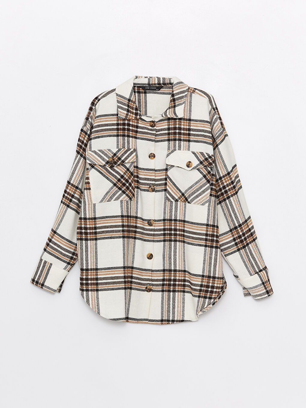 LCW Vision Plaid Long Sleeve Oversize Women's Lumberjack Shirt Jacket -W3DC69Z8-LLL