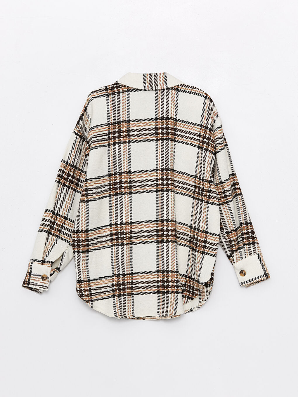 LCW Vision Plaid Long Sleeve Oversize Women's Lumberjack Shirt Jacket -W3DC69Z8-LLL