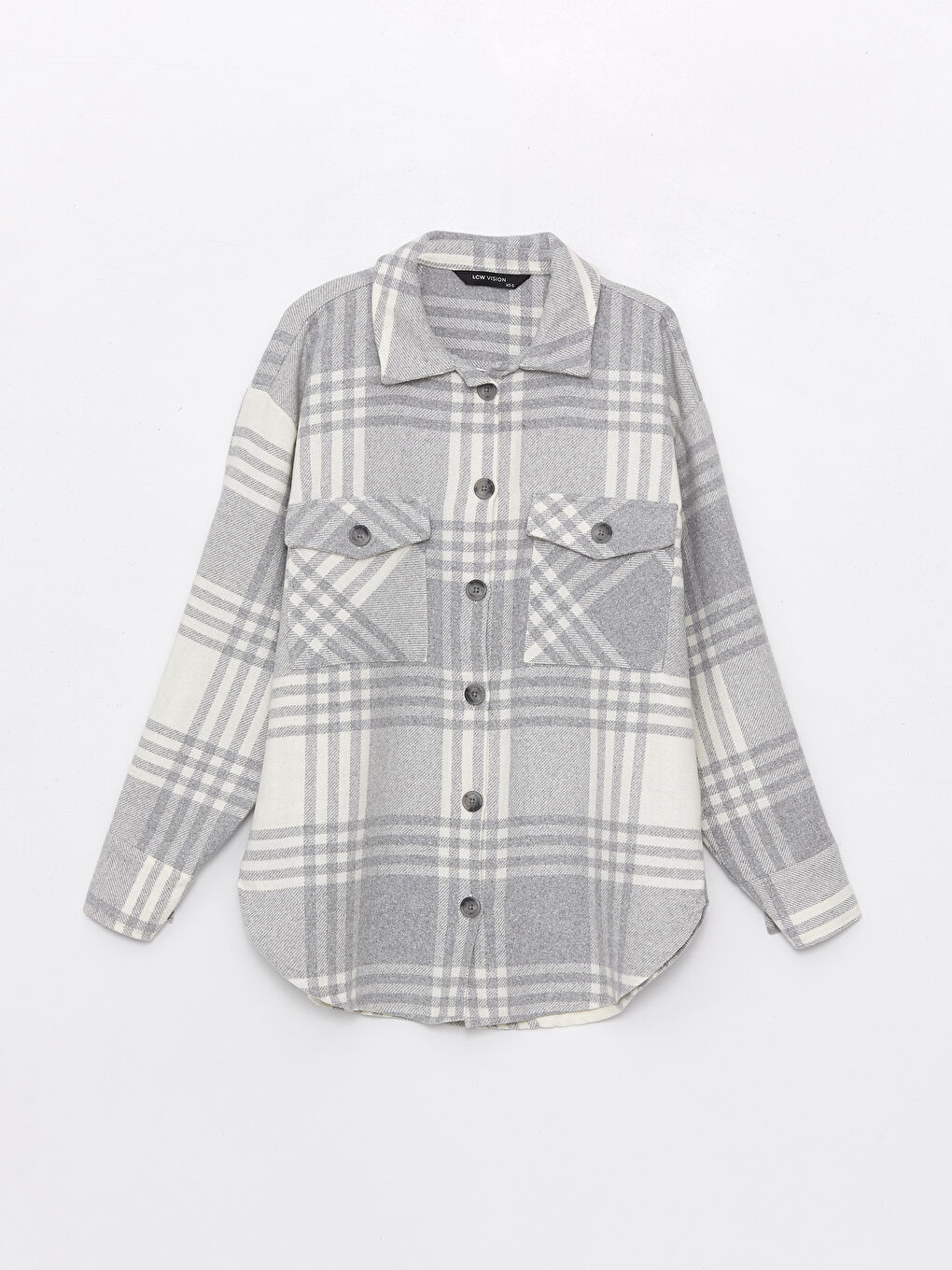 Plaid Long Sleeve Oversize Women's Lumberjack Shirt Jacket-5