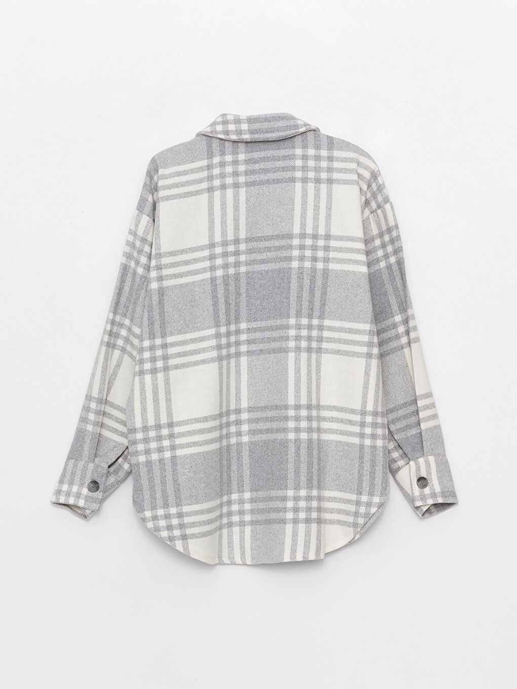 Plaid Long Sleeve Oversize Women's Lumberjack Shirt Jacket-6