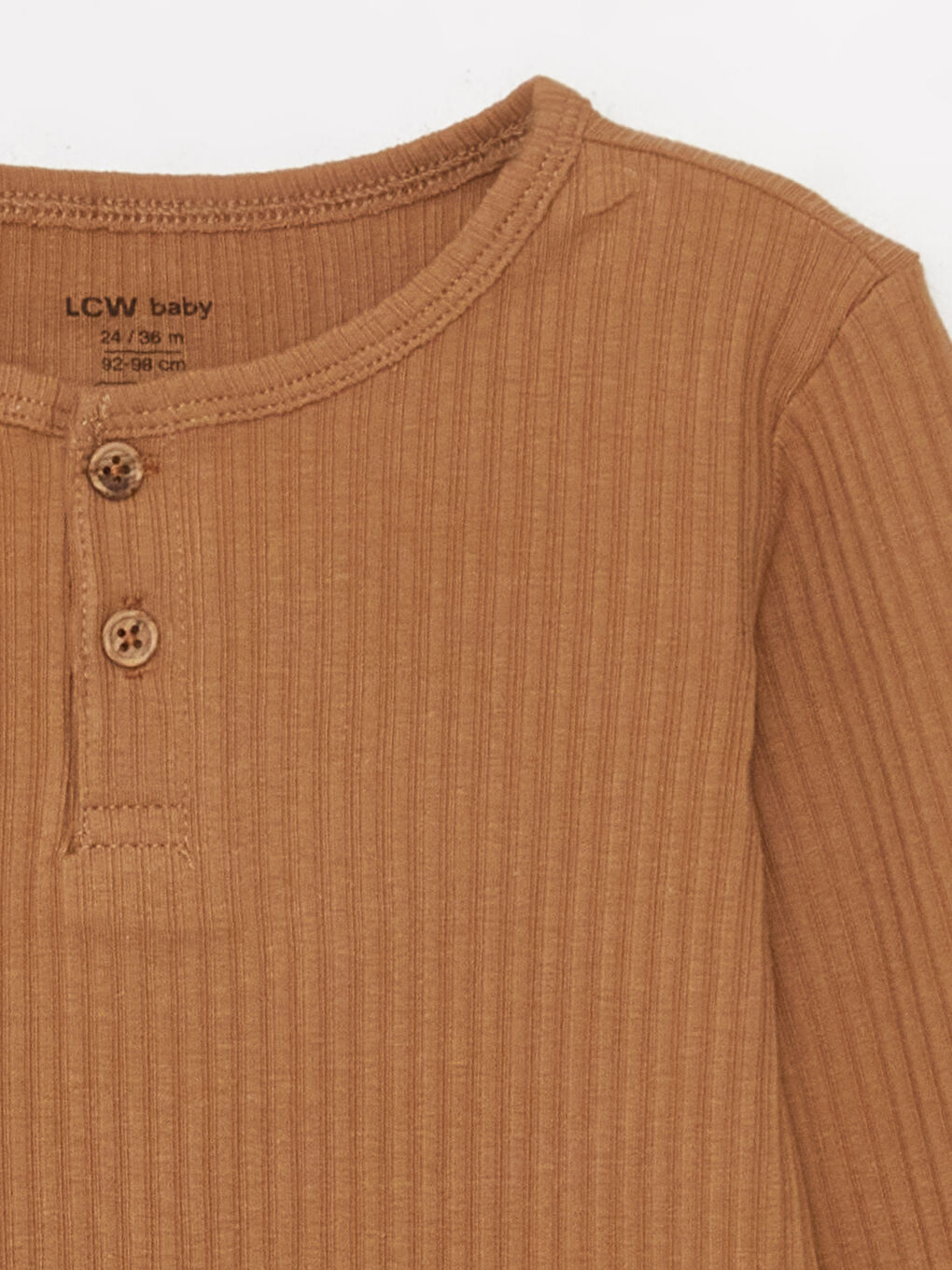 Kahverengi Bisiklet Yaka Uzun Kollu Erkek Bebek Pijama Takım 2'li-11