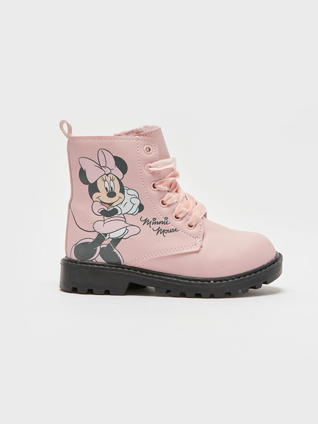 LCW STEPS Pembe Minnie Mouse Baskılı Bağcıklı Kız Çocuk Bot - 1