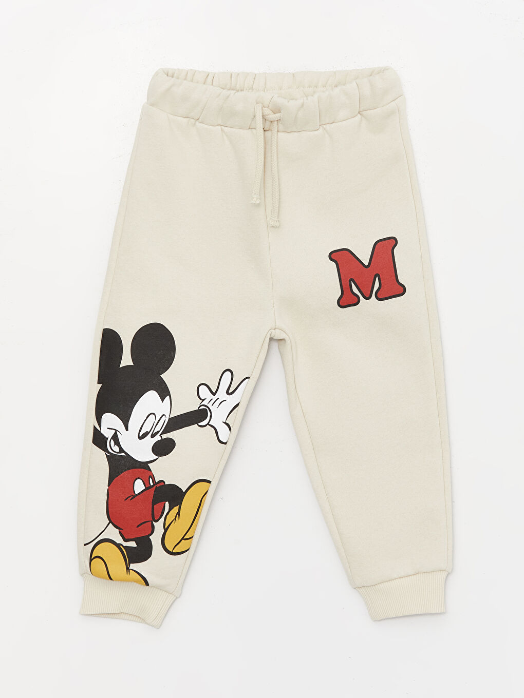 Set 2 Piese Tricou și Pantaloni de Trening pentru Bebeluși Băieți cu Imprimeu Mickey Mouse și Guler Rotund-4