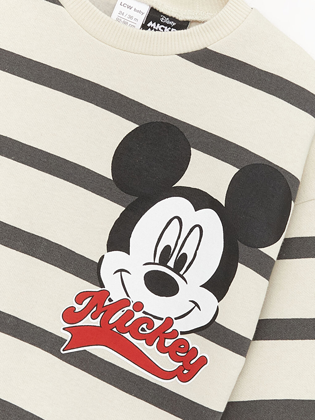 Set 2 Piese Tricou și Pantaloni de Trening pentru Bebeluși Băieți cu Imprimeu Mickey Mouse și Guler Rotund-6