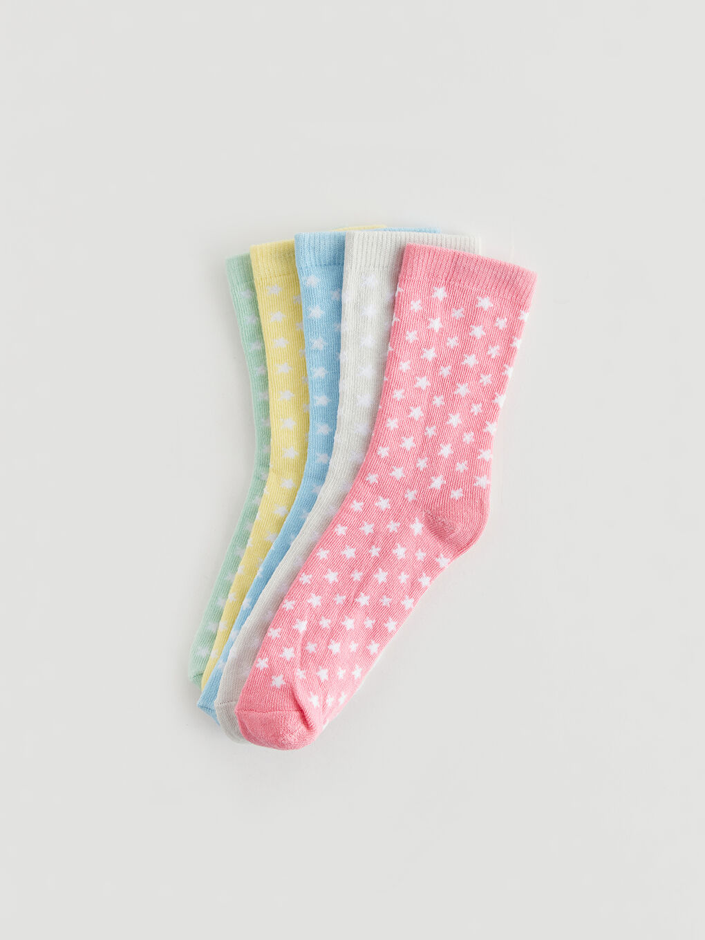 Patterned Girls' Ankle Socks 5 Pack-1