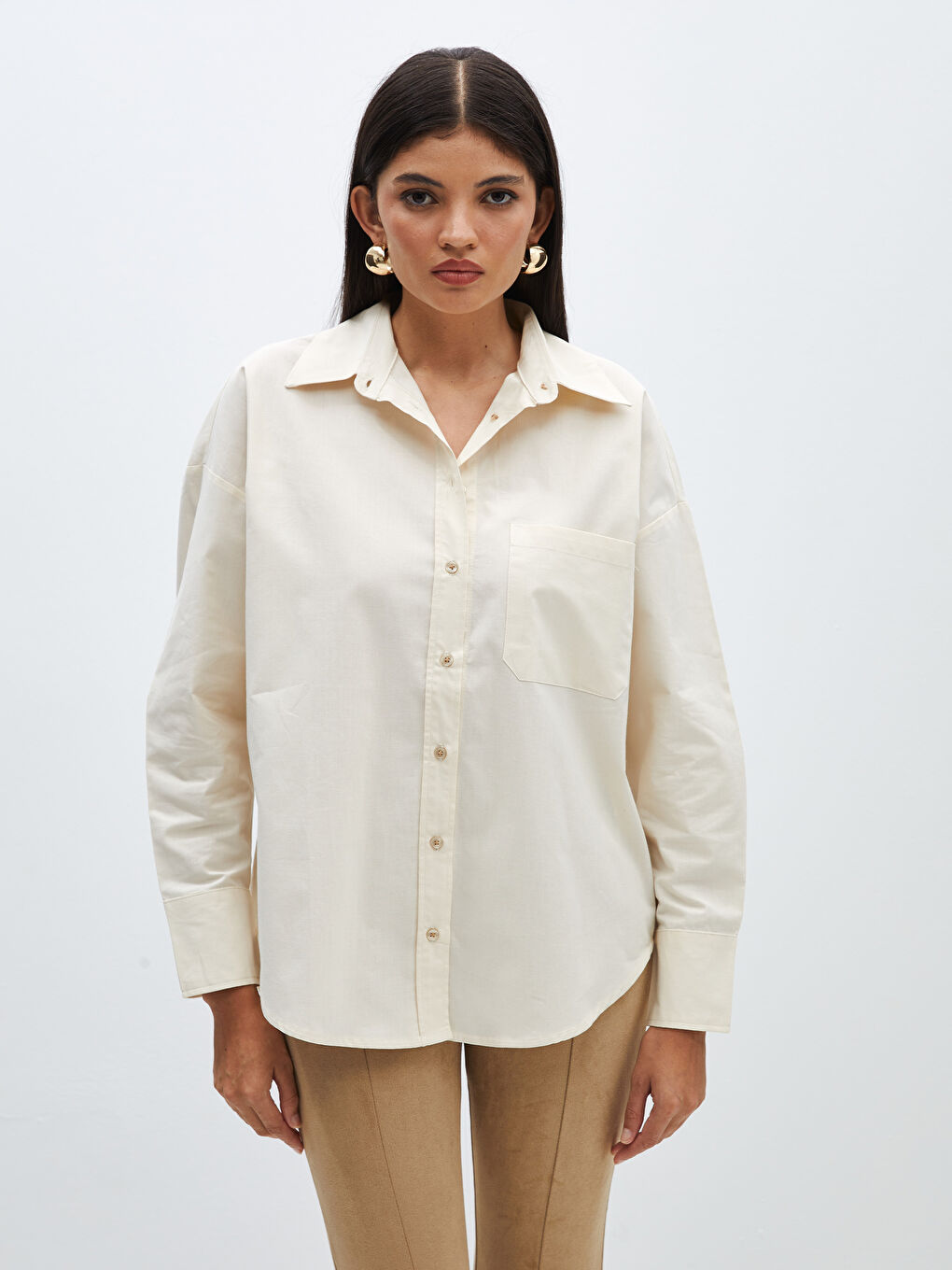 Oversize Poplin Women's Shirt