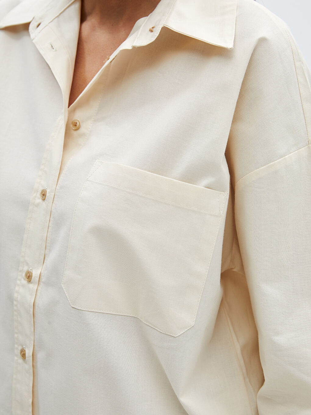 Oversize Poplin Women's Shirt-3