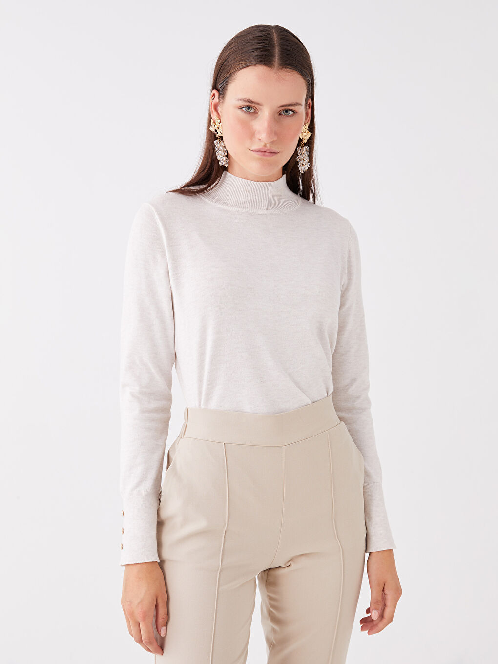 Half Turtleneck Women's Knitwear Sweater -W3DE87Z8-DCY