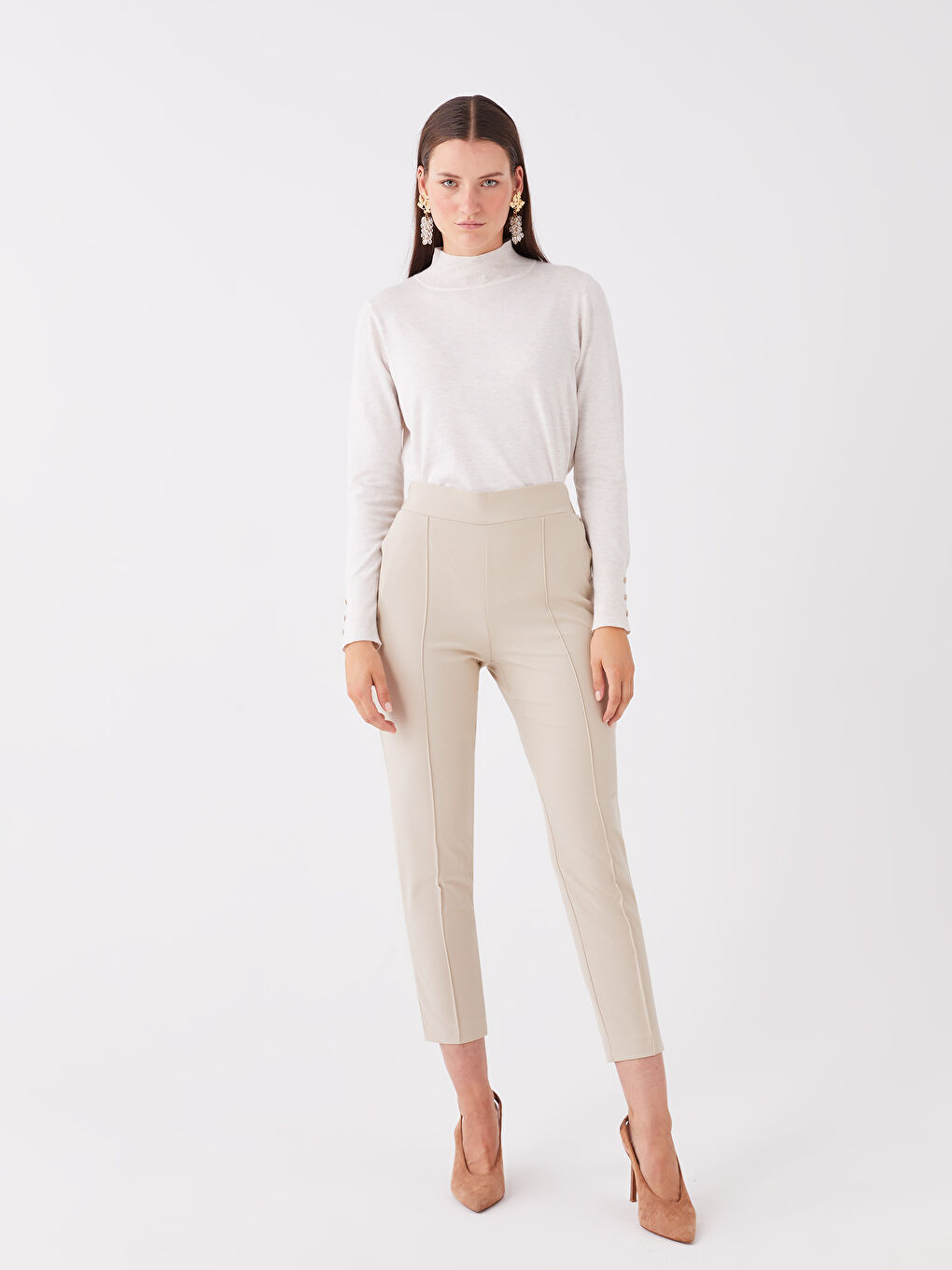 Half Turtleneck Women's Knitwear Sweater -W3DE87Z8-DCY