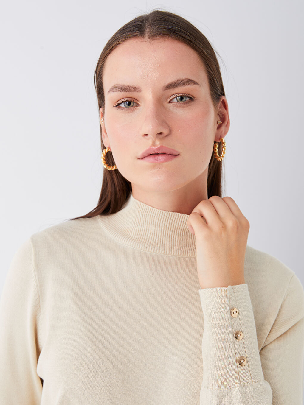 Half Turtleneck Women's Knitwear Sweater