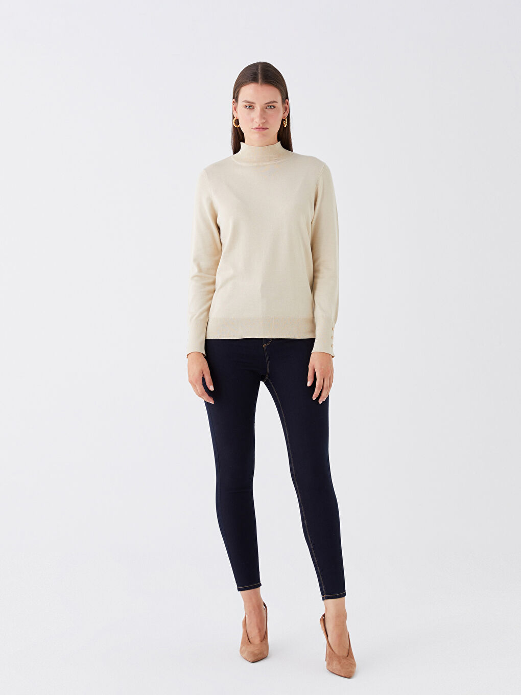 Half Turtleneck Women's Knitwear Sweater-1