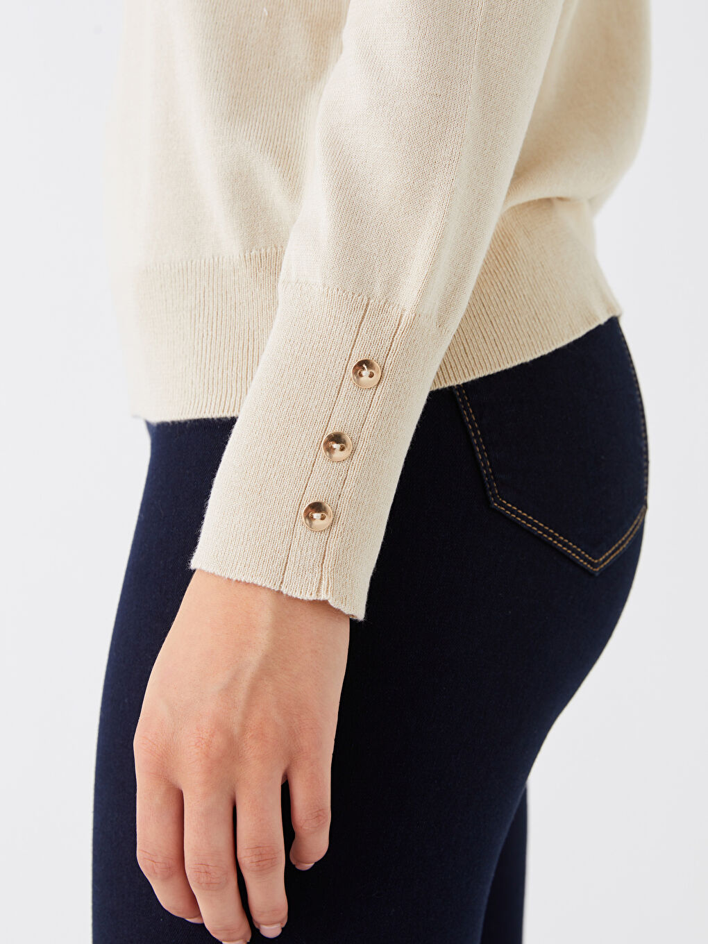 Half Turtleneck Women's Knitwear Sweater-3