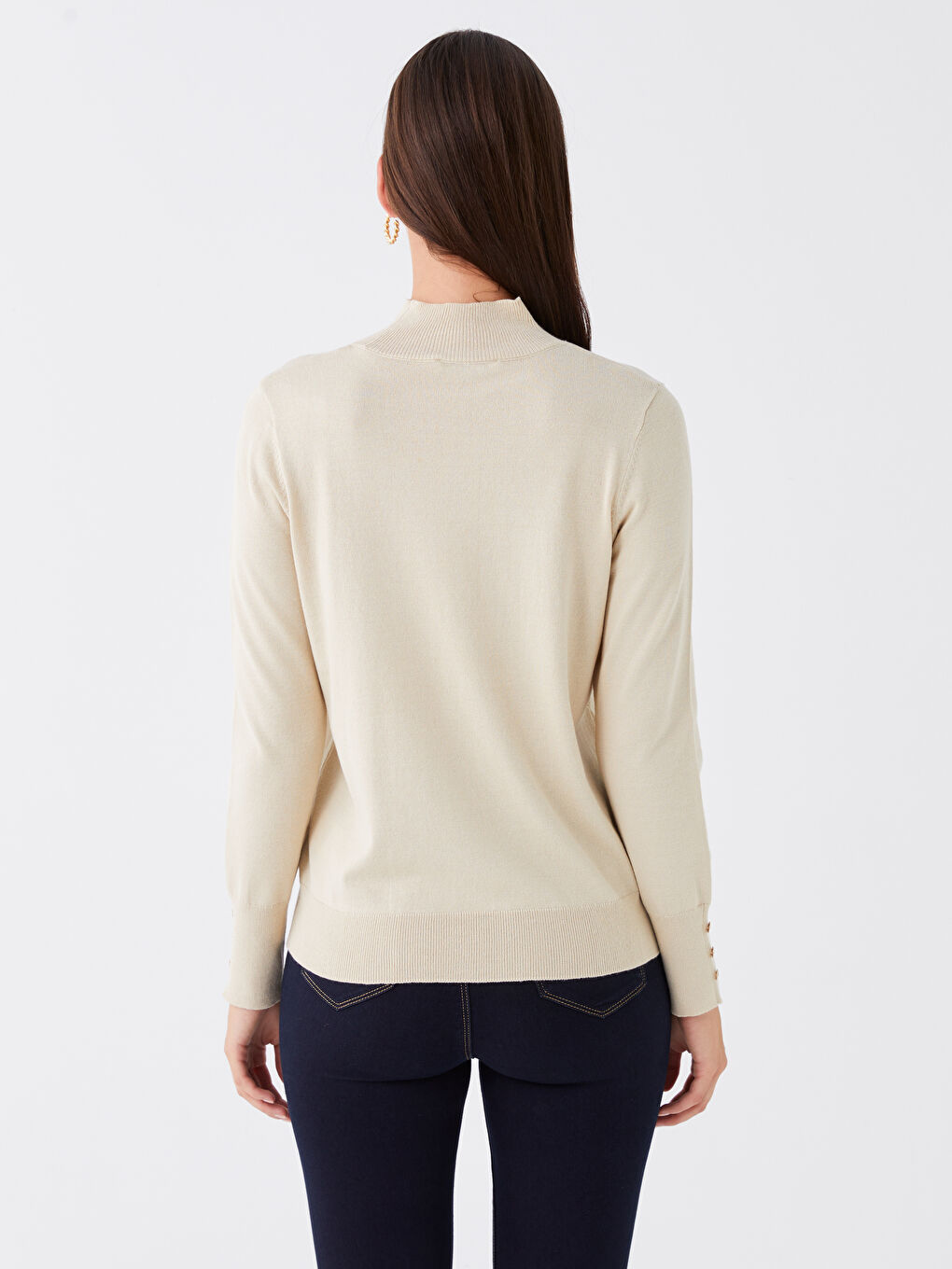 Half Turtleneck Women's Knitwear Sweater-4
