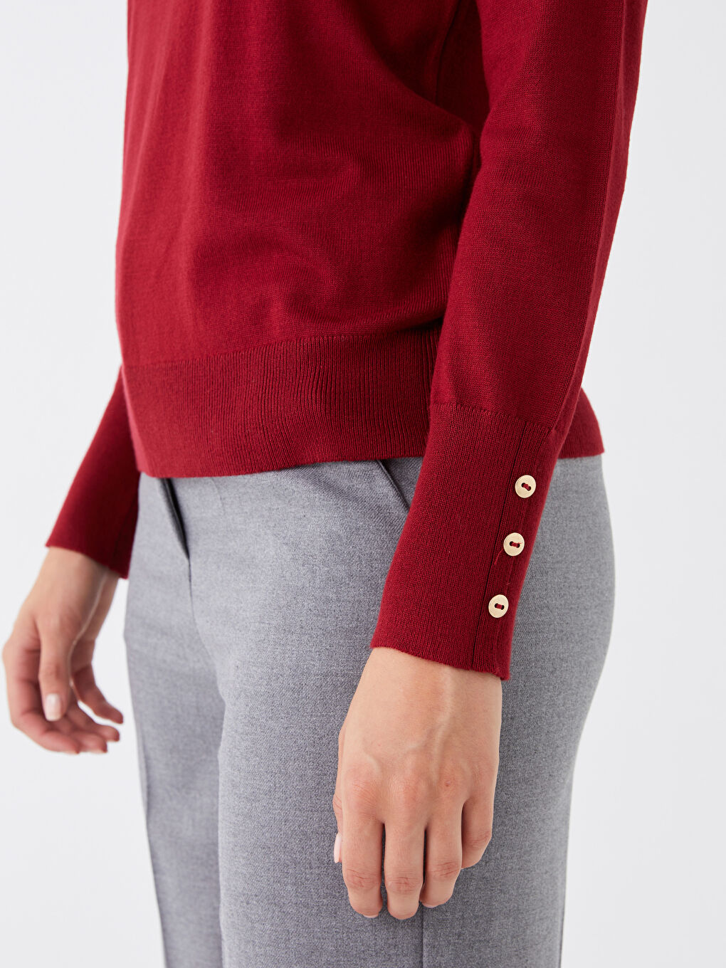 LCWAIKIKI Basic Half Turtleneck Women's Knitwear Sweater -W3DE87Z8-HQG