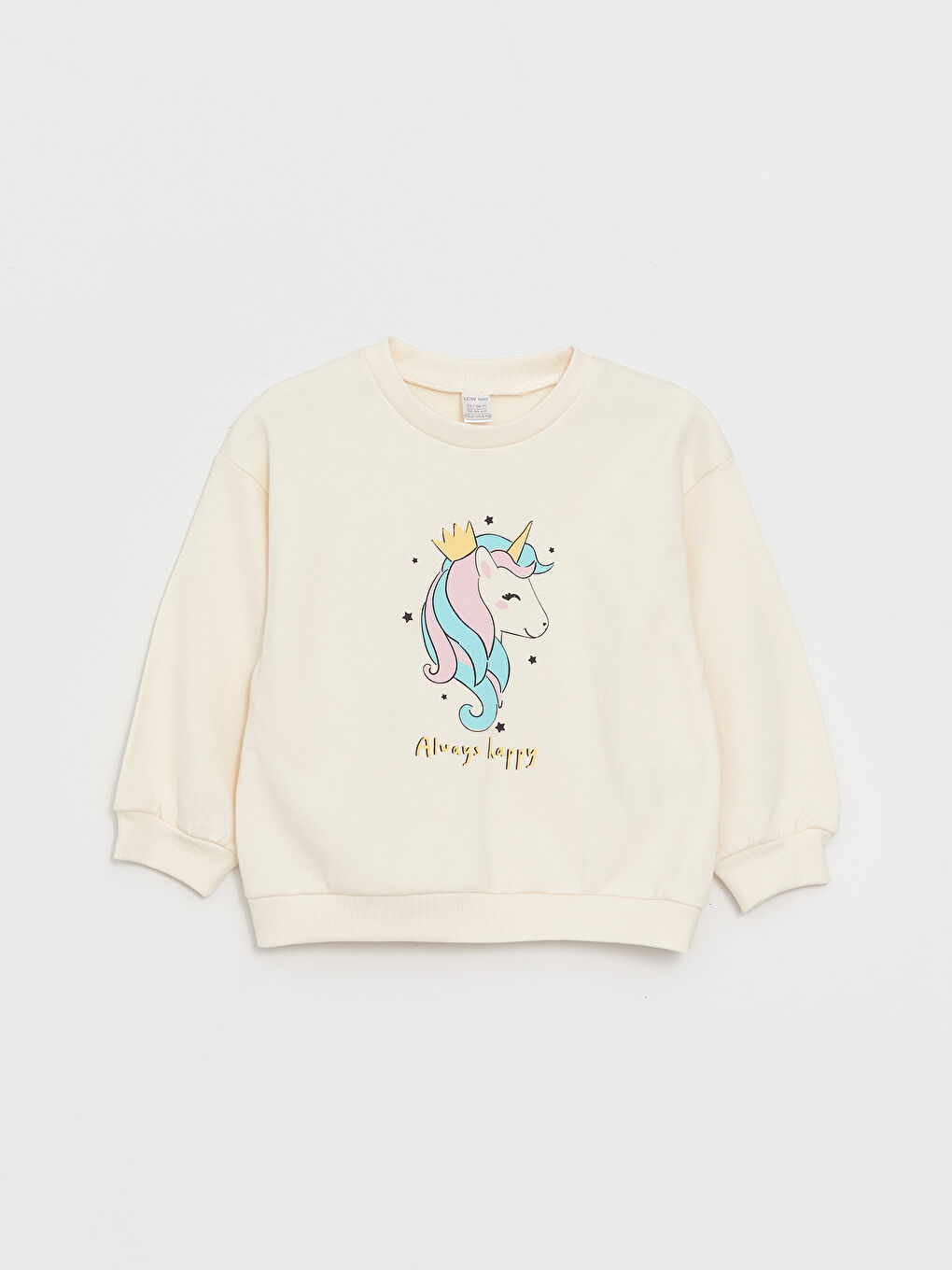 Sweat-shirt à Col Rond Imprimé à Manches Longues pour Filles