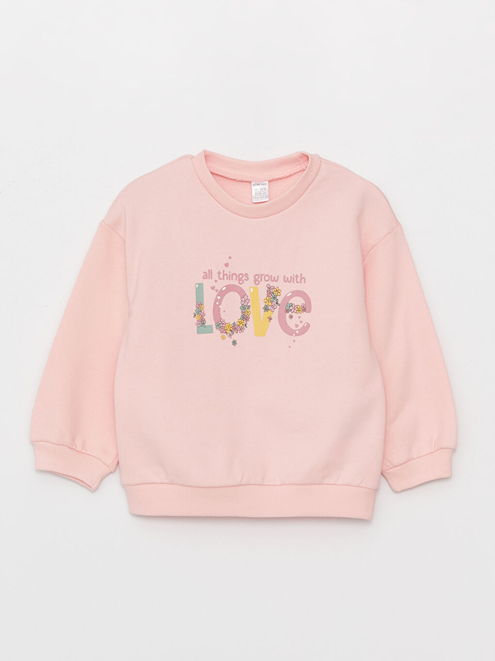 Sweat-shirt à Col Rond Imprimé à Manches Longues pour Filles