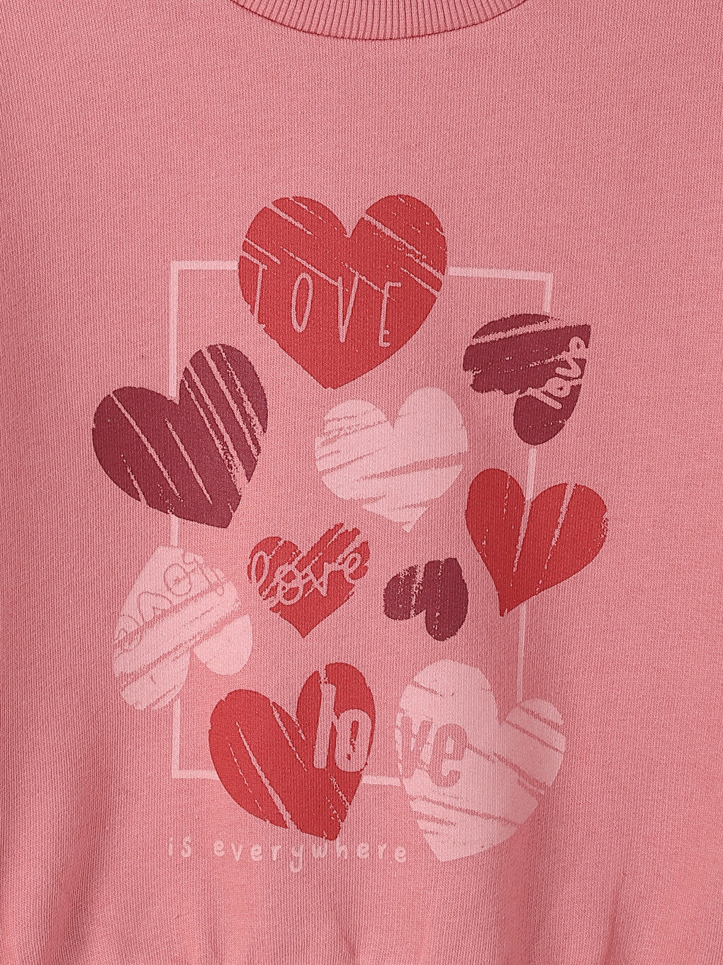 Crew Neck Printed Long Sleeve Girls' Sweatshirt-2