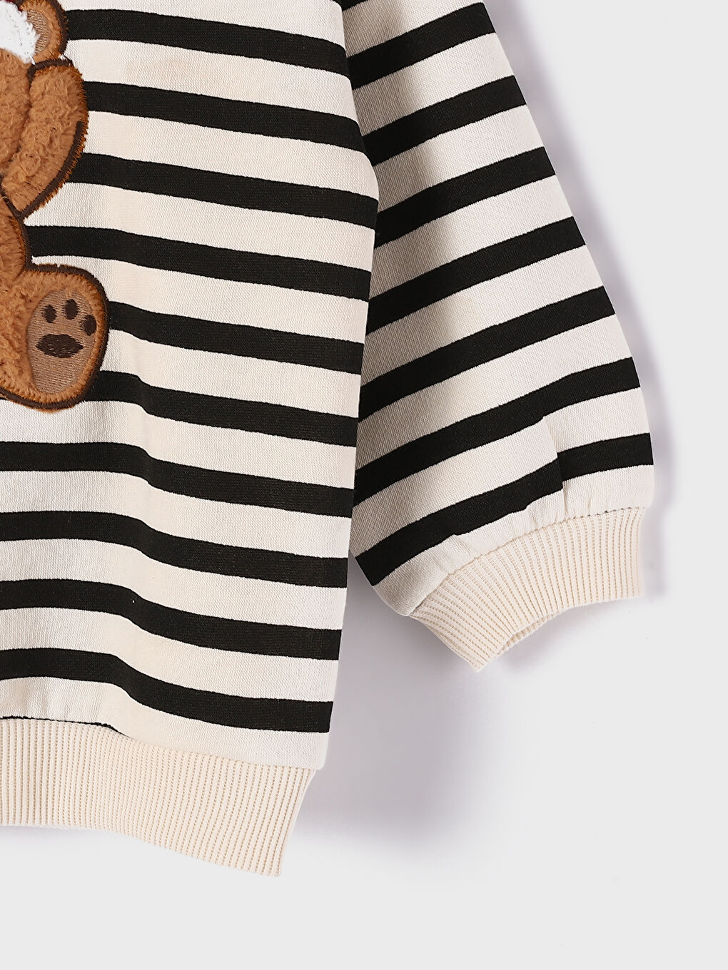 سويت شيرت مطبوع كم طويل بياقة دائرية للبنات الرضع-3