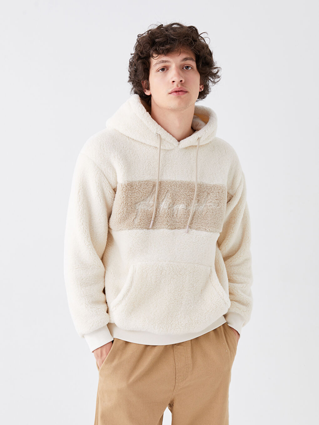 Long Sleeve Printed Plush Men's Hoodie