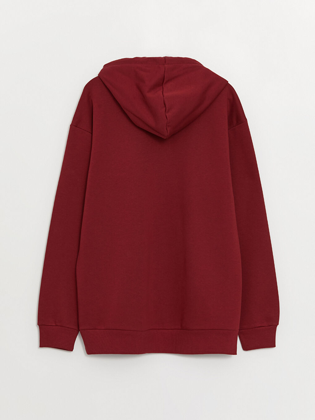 LCW Casual Bordo Uzun Kollu Baskılı Erkek Hoodie - 6