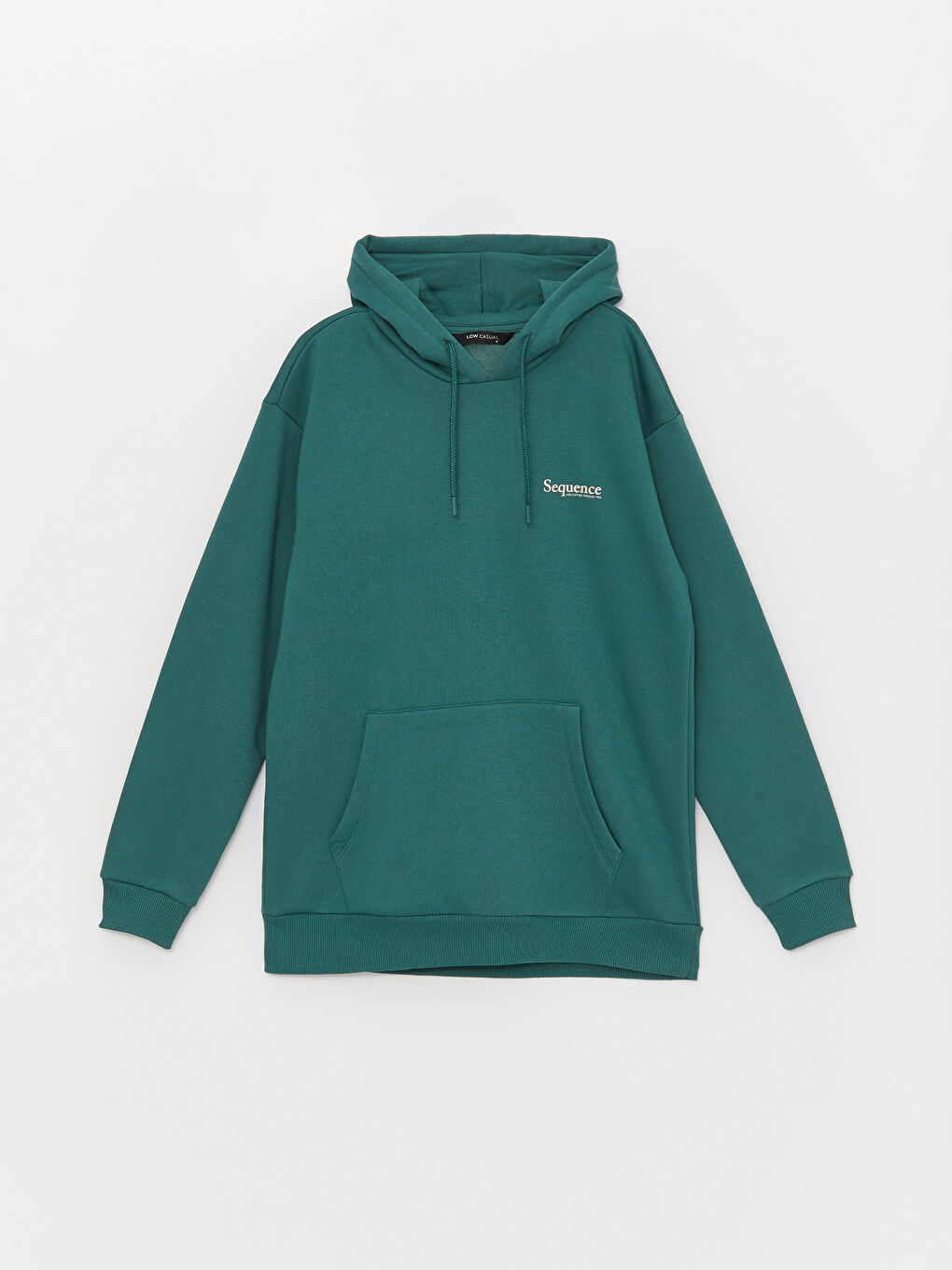 LCW Casual Yeşil Uzun Kollu Baskılı Erkek Hoodie - 5