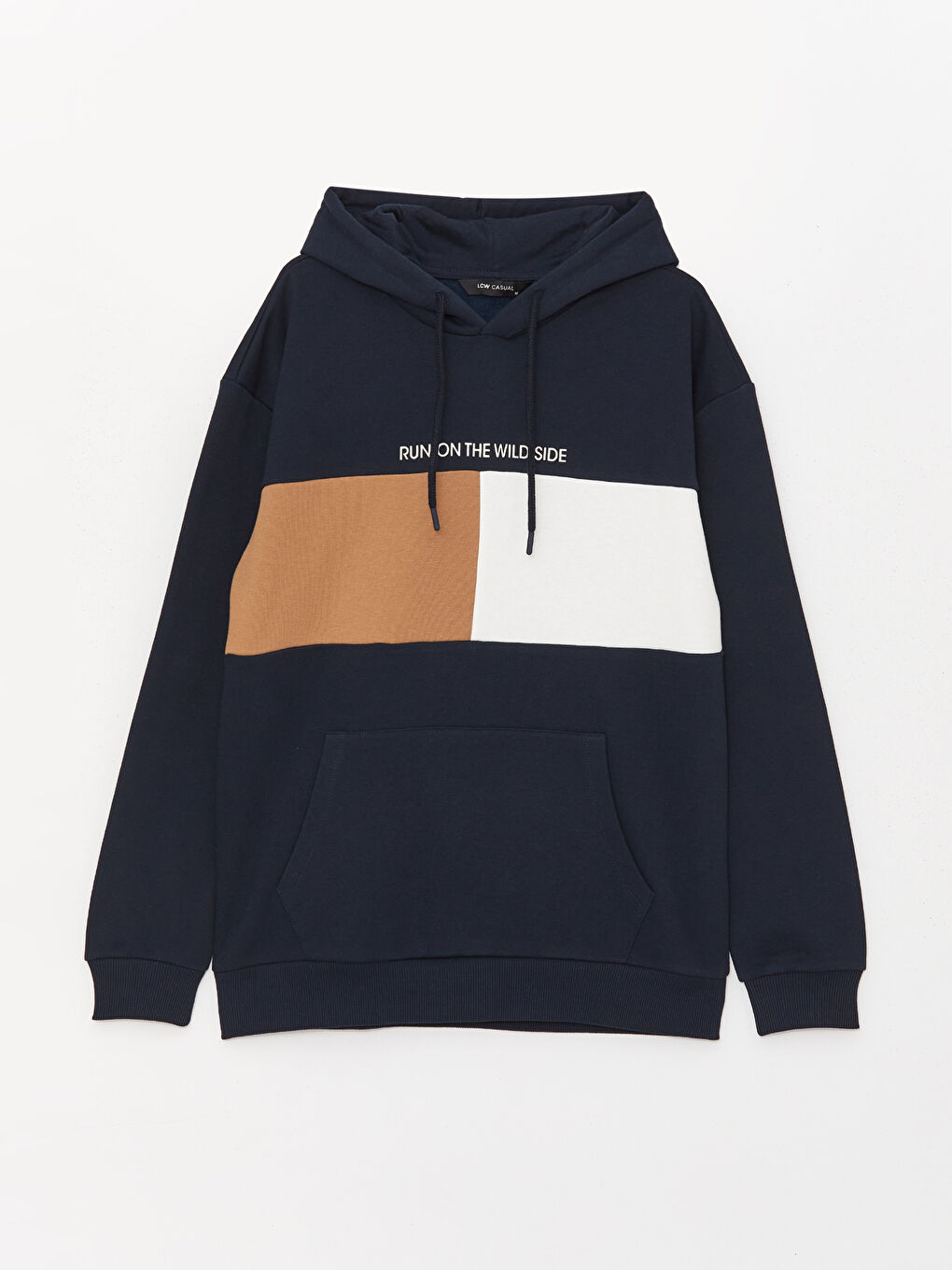 LCW Casual Lacivert Uzun Kollu Baskılı Erkek Hoodie - 5