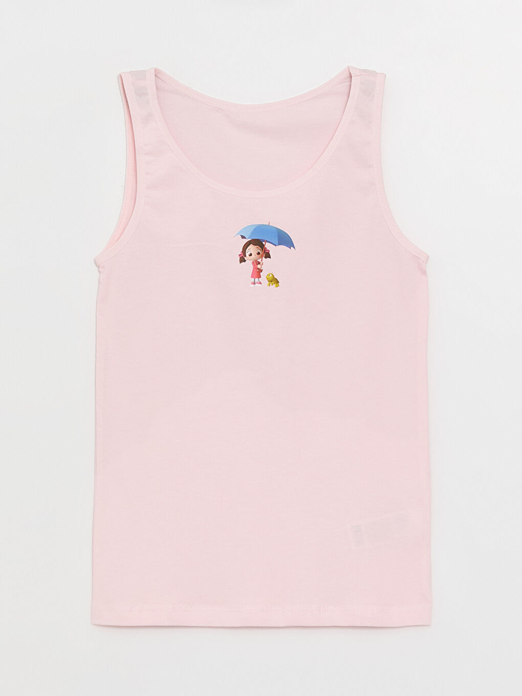 Lila Bisiklet Yaka Niloya Baskılı Kız Çocuk Atlet 2'li-4