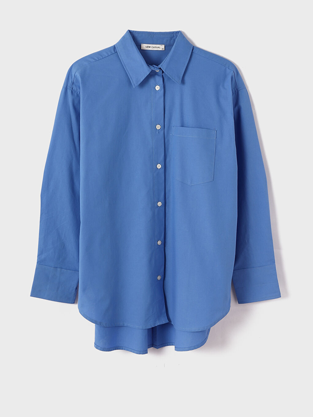 Plain Long Sleeve Oversize Women's Shirt