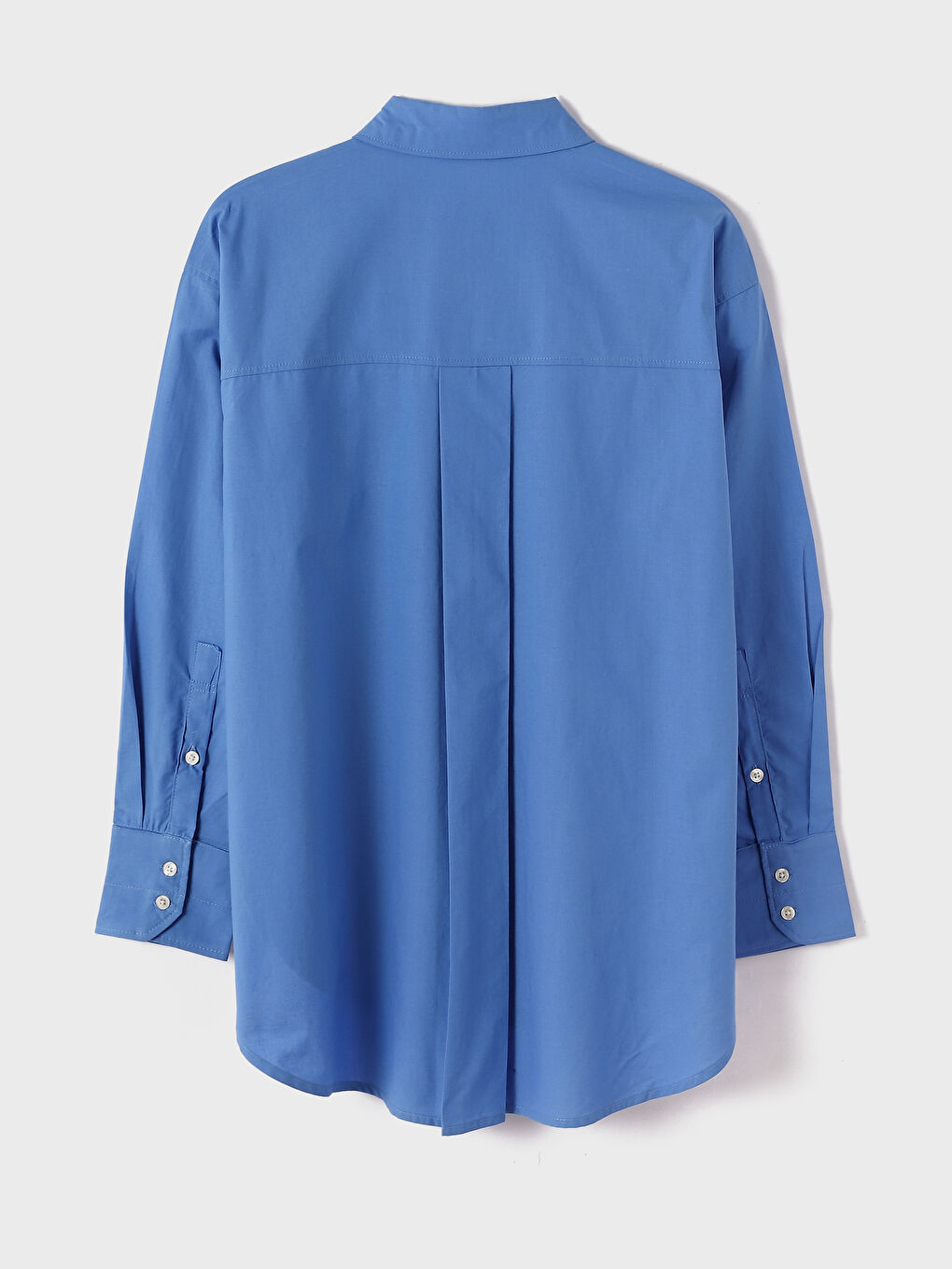 Plain Long Sleeve Oversize Women's Shirt-1