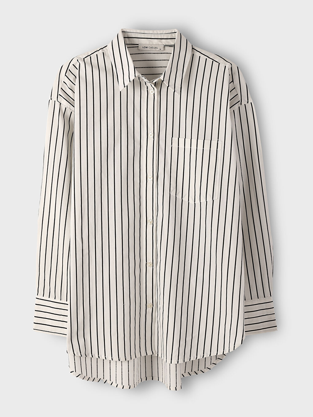 LCW Vision Striped Oversize Poplin Women's Shirt Tunic
