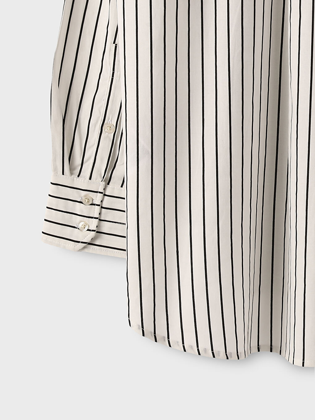 Striped Oversize Poplin Women's Shirt Tunic-3