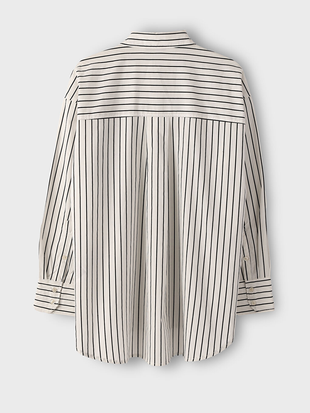 Striped Oversize Poplin Women's Shirt Tunic-1