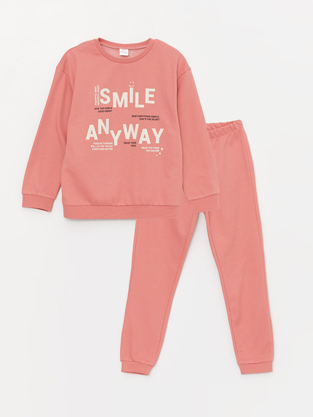 Ensemble de Pyjama pour Filles à Col Rond Imprimé à Manches Longues